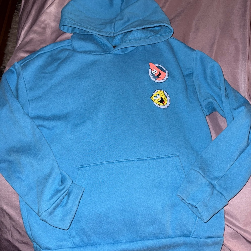 Blue SpongeBob Nickelodeon hoodie size 14-16
